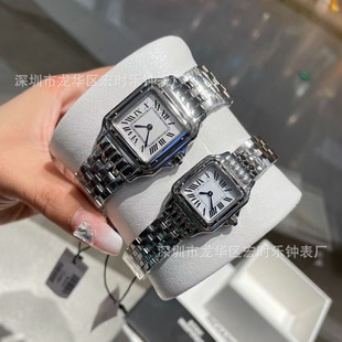 Cross-border e-commerce classic cheetah series stainless steel small square watch simple and fashionable Roman face quartz women's watch factory wholesale