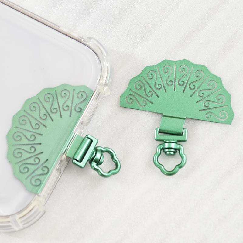 新款360°旋转金属手机垫片 通用防丢手机绳连接片手机壳超薄夹片