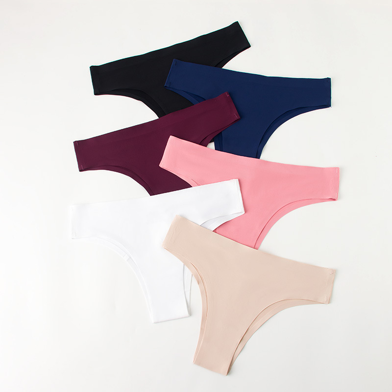 Cross-border seamless mid-waist Four Seasons thin thong sports underwear comfortable breathable GSTRING hip pants women Factory Cross-border seamless mid-waist Four Seasons thin thong sports underwear comfortable breathable GSTRING hip pants women Factory