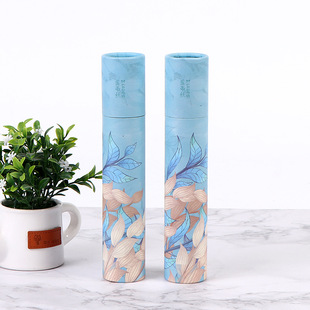 Factory wholesale printing tea wine bottle packaging paper jar Kraft paper tube thermos cup gift box packaging cylinder