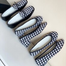 东莞厚街 高端新款圆头粗跟 带蝴蝶结浅口舒适乐福鞋