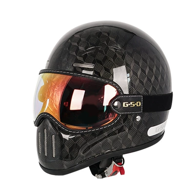 Motosiklet kaskı (dəbilqə) — Full-Face Electric Motorcycle Helmet for Men - three-dimensional-pattern-color-mirror-m55-56