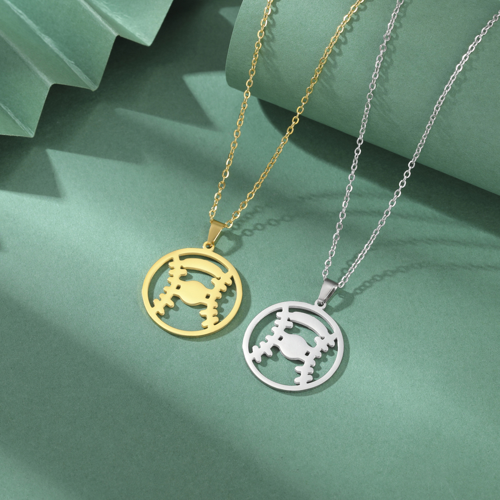 20g Weight 304 Stainless Steel Pendant Material Pendant Necklace Classification 304 Stainless Steel Chain Material box chain Chain Type Daily Occasion 304 Stainless Steel Material Football Pattern Unisex Gender Plating Design Simple Style Style Wholesale Jewelry Simple Style Basketball Football 304 Stainless Steel Plating Pendant Necklace 9