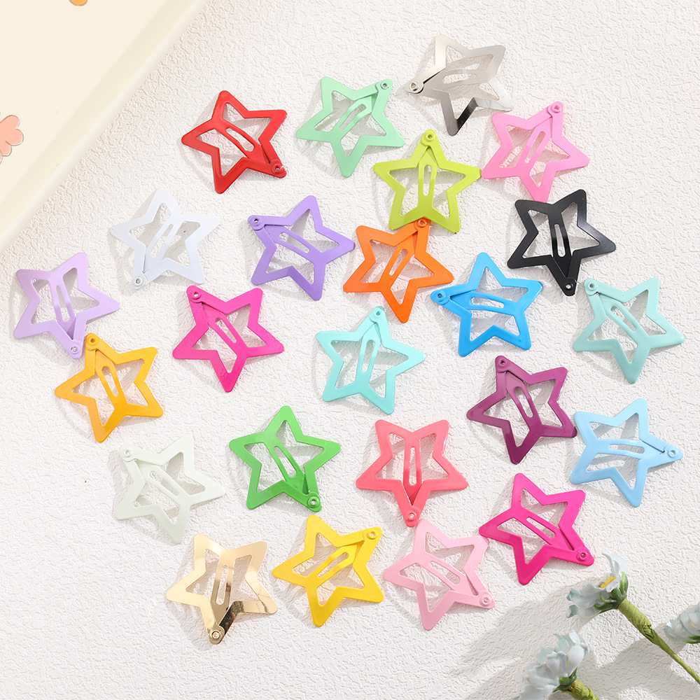 儿童发夹后脑勺碎发小号彩色BB夹可爱星星夹子头饰女童五角星发卡