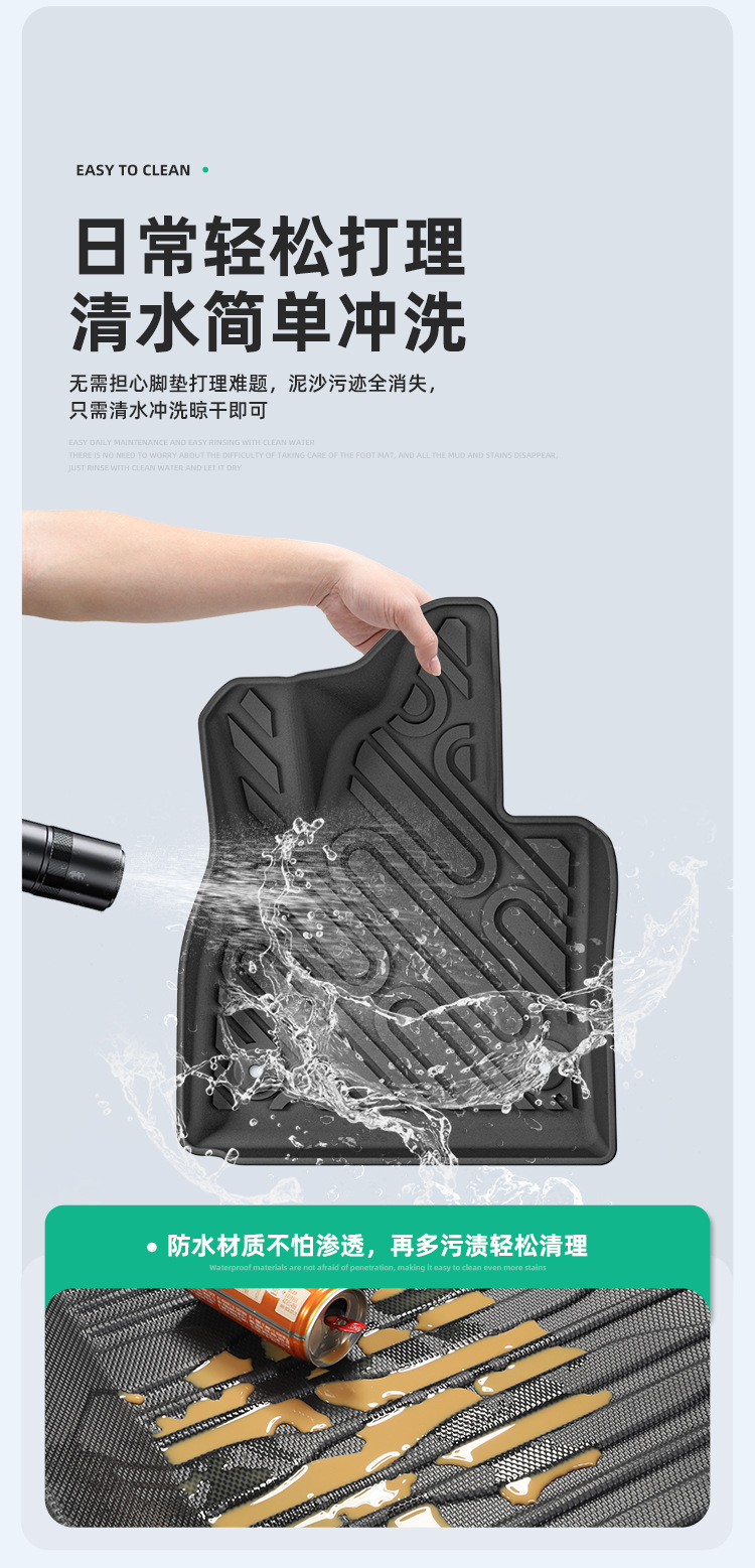 Car Floor Mats for Smart #5 2024 Waterproof TPE Trunk Mat