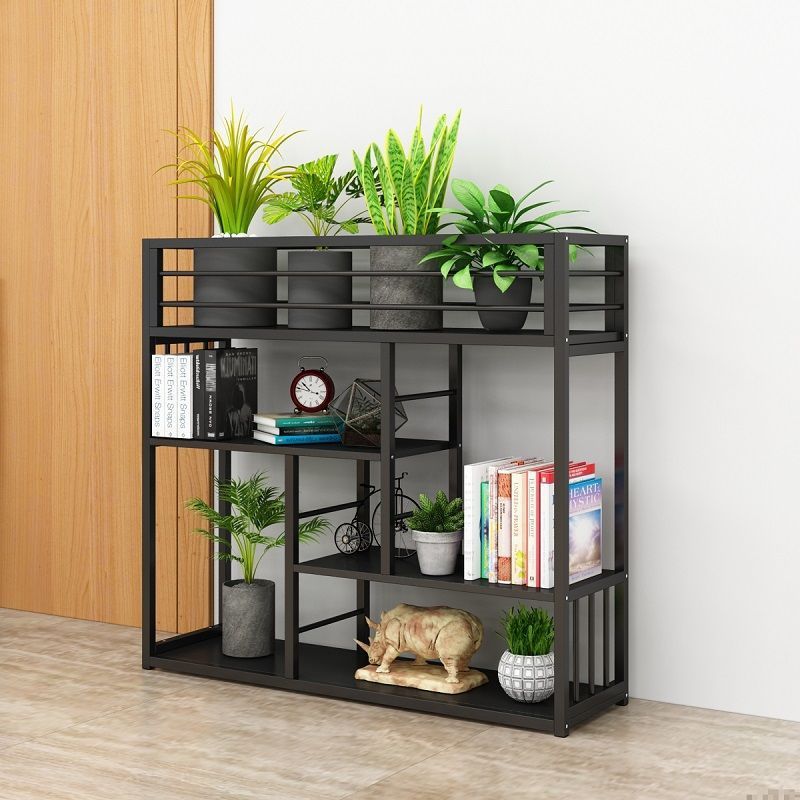 Office Wrought Iron Screen Partition Rack Floor-Standing Restaurant Fence Booth Decoration Green Plant Low Partition Flower Rack