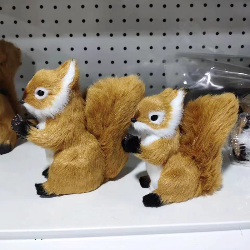 Creative Squirrel Plush Doll Gray 11.5cm