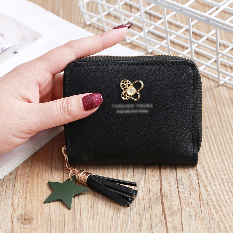 Korean Four-leaf Flower Zipper Short Wallet Wholesale display picture 7