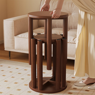Solid Wood Stools, Stackable Round Stools, Household Jenga Spare Dining Tables and Benches, Four-In-One Combination Movable Chairs