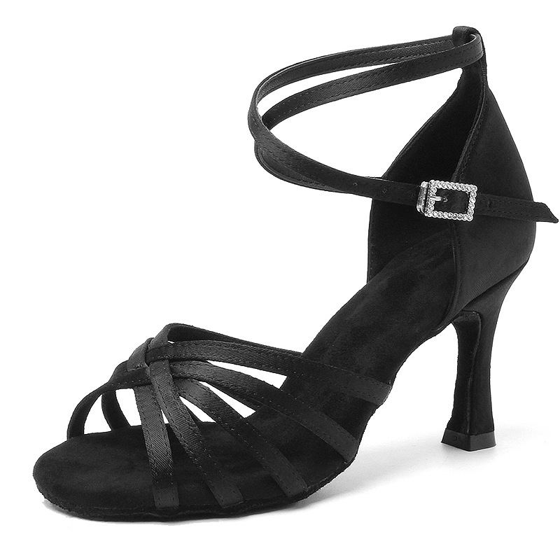 Comercio Exterior profesional zapatos de baile latino mujer adulta Cha Ruba Mediados de tacón alto Fondo suave arte examen competencia zapatos de baile al por mayor