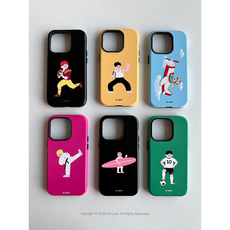 Suitable for Apple 15Pro Two-In-One Film Material Hard Case 13/12 Couple Ins Style Apple Iphone1416