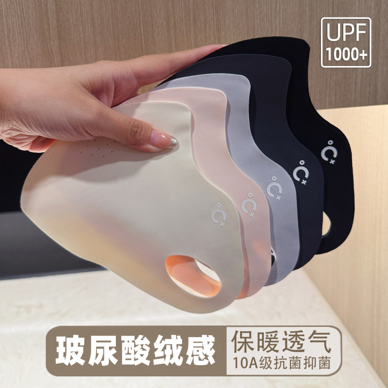 2025新款加绒秋冬简约保暖口罩防寒防晒透气百搭纯色骑行防风面罩|undefined