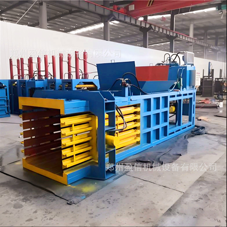 废纸塑料瓶液压打包机 易拉罐薄膜编织袋 卧式液压打包机