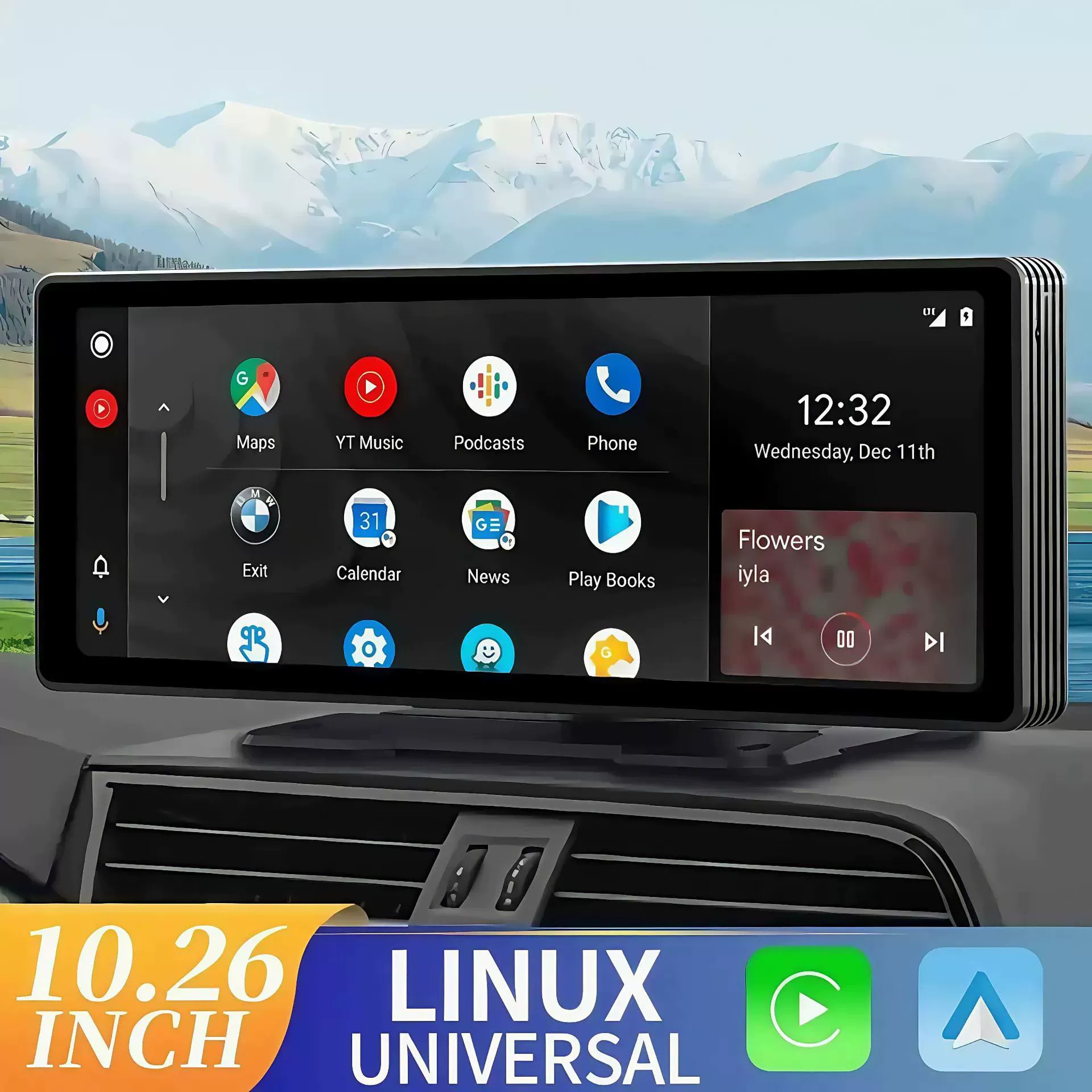 10,26-дюймовый портативный экран автомобильный Bluetooth-плеер мультимедийный HD задний ход автомобиля навигация