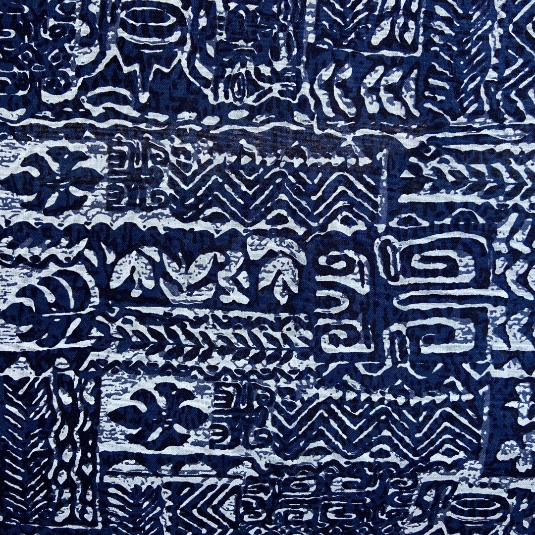Blue and white ethnic cloth
