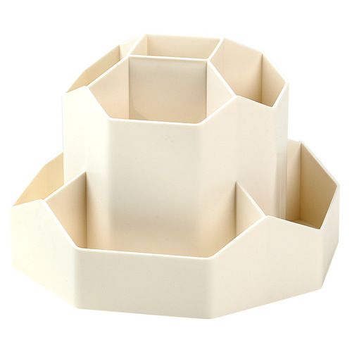 Upgraded 360° nine-grid rotating pen holder desktop stationery storage box multi-functional children's pen box desk marker pen