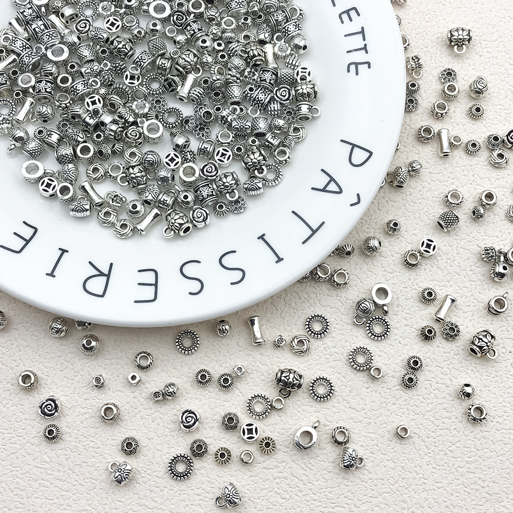 混26款藏银饰品配件吊坠花托隔珠DIY手链直管手工材料手链配饰详情14