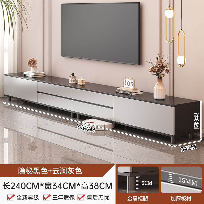 Gabinete de televisión sala de estar hogar moderno y simple tipo de casa pequeña aterrizaje 2025 nuevo almacenamiento de almacenamiento en un gabinete de televisión