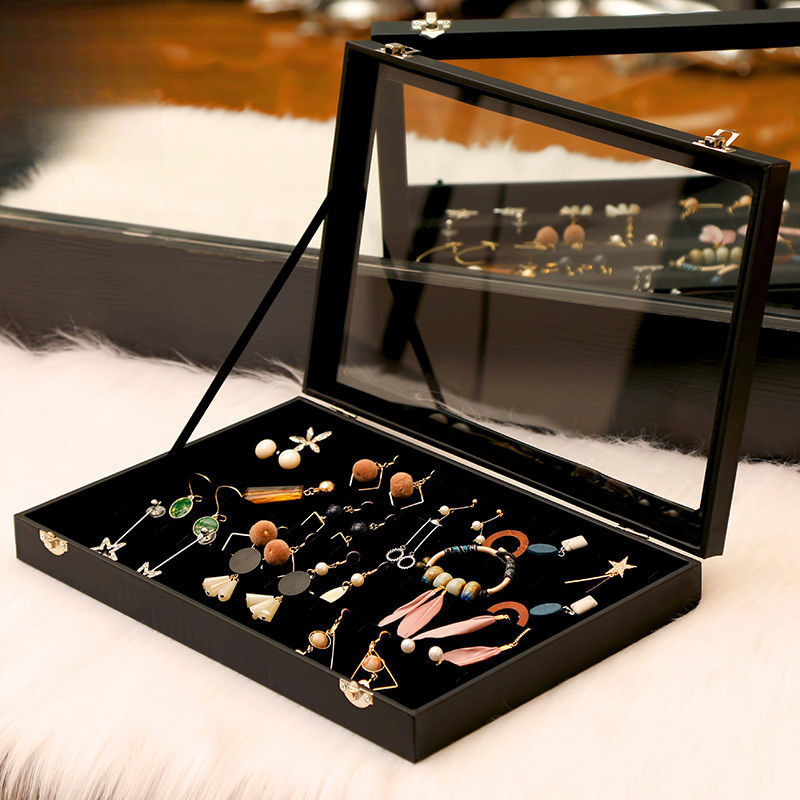 벨벳 귀걸이 상자 - 블랙 대형