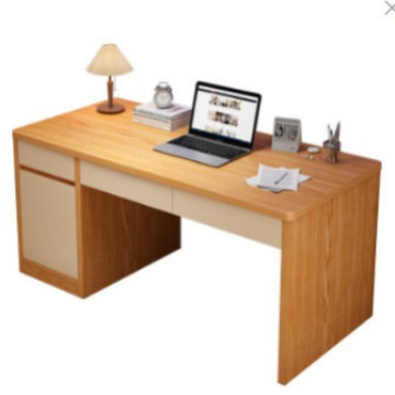 Escritorio estudiantil escritorio de estudio en el hogar dormitorio con escritorio de cajón simple escritorio de computadora de escritorio moderno contra la pared