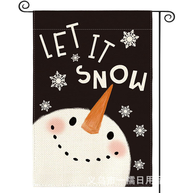 クリスマス雪だるま花園旗冬庭園装飾祝日配置用品クリスマス屋外旗クロスボーダー|undefined