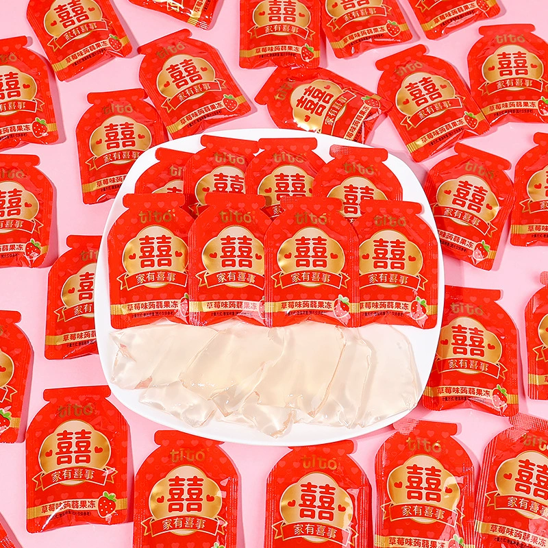 Коньяк Jelly (TITO) аромат Белый Персик, 500 г (~31 мини-пачек) праздничная свадебная подарочная закуска