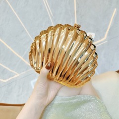 New Cross-border Metal Shell Polished Surface Mini Small Handbag Hand-held Bag Evening Shoulder Bag Party Evening Bag