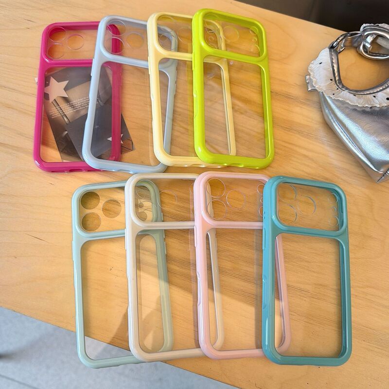 Round-Edged Groove Shell with a Slim Waistline Suitable for Apple 18 Pro Max Transparent Phone Case, Integrated 17-Key Design, Now Available for 15