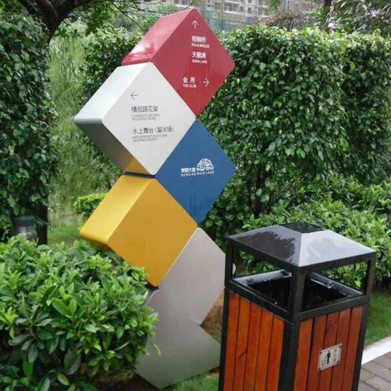 不锈钢镀锌板标识 景区介绍牌 标识设计生产 公园导向牌 景区标识