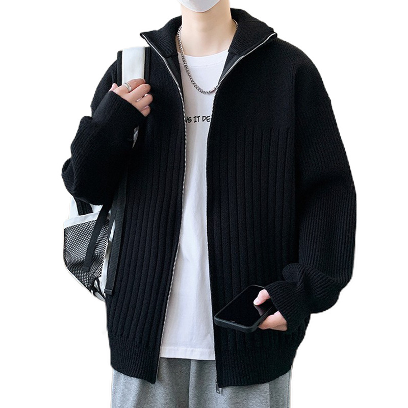 Explosiones transfronterizas de tamaño grande europeo cardigan suéter de punto chaqueta de chaqueta caliente de fábrica de negocios al por mayor