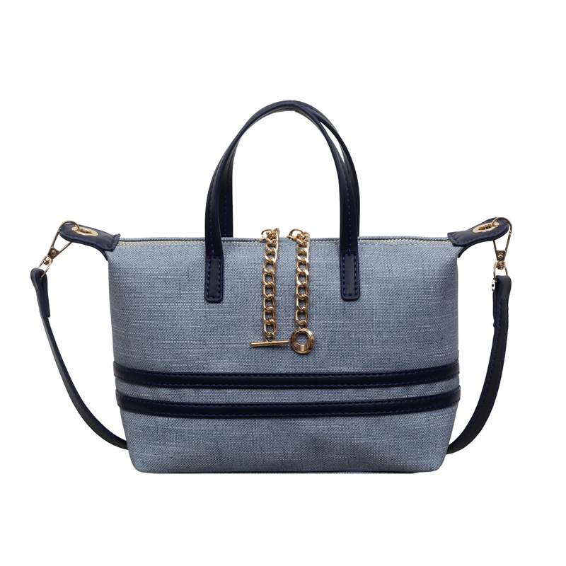Bolsa de lona popular para mujeres coreanas nuevo estilo de viaje retro estilo exterior ocio bolso de mano diario marrón medio
