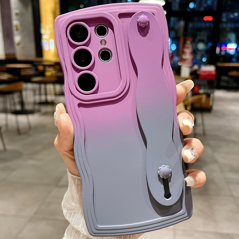 Suitable for Samsung S24ultra phone case A73 wristband S23 holder A54 high-end S23fe liquid s22a34_voghion.com