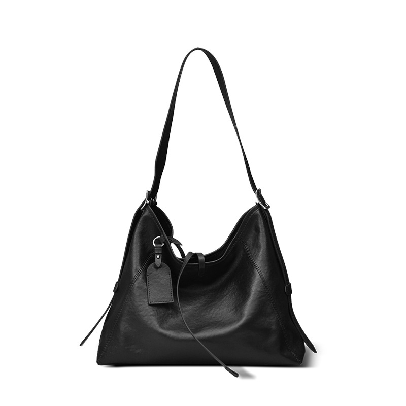2025 New Arrival Top Grain Vegetable-Tanned Cowhide Tote Bag Large Capacity Shoulder Bag Genuine Leather Crossbody Bag Versatile Commuter Handbag For Women - Thumbnail 5