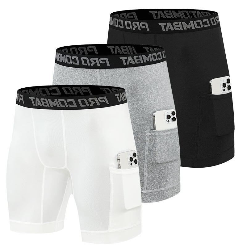 Cross-Border Fitness Shorts for Men, Tight-Fitting with Pockets, Sports Running Track and Field Training Pants, Quick-Dry Compression Pants with Print Cross-Border Fitness Shorts for Men, Tight-Fitting with Pockets, Sports Running Track and Field Training Pants, Quick-Dry Compression Pants with Print