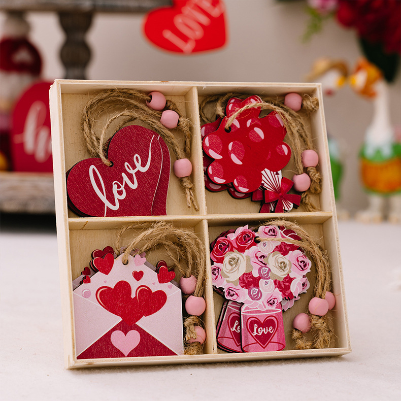 135g Weight pendant Home Textiles & Decor Type Hanging Ornaments, Decorative Props Event & Party Supplies See detail page-[15 Books in a Box] Rainbow Horse Keychain Box Quantity Holiday, Date Occasion Wood Material Valentine'S Day Festival Letter, Heart Shape Pattern Romantic Style Valentine'S Day Romantic Letter Heart Shape Wood Holiday Date Hanging Ornaments Decorative Props 8