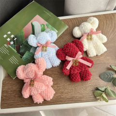 Wedding Celebration Small Bear Towel Pineapple Pattern Coral Fleece Gift Towel Baby Shower Gift Handout Full Moon Gift 30*40