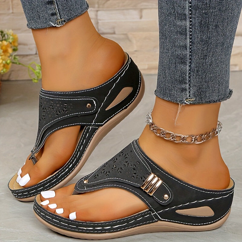 2026 G5828 Overseas Warehouse Dropshipping Temu Cross-Border New Style Women's Wedge Sandals