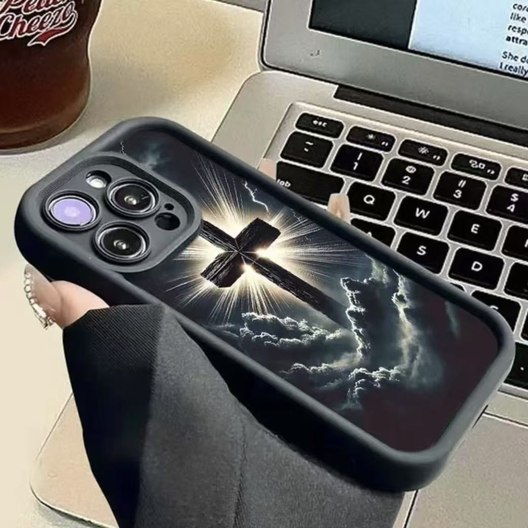 Cruz luminosa para iphone16promax funda para teléfono 11 Apple 15/14/13promax nuevo 12