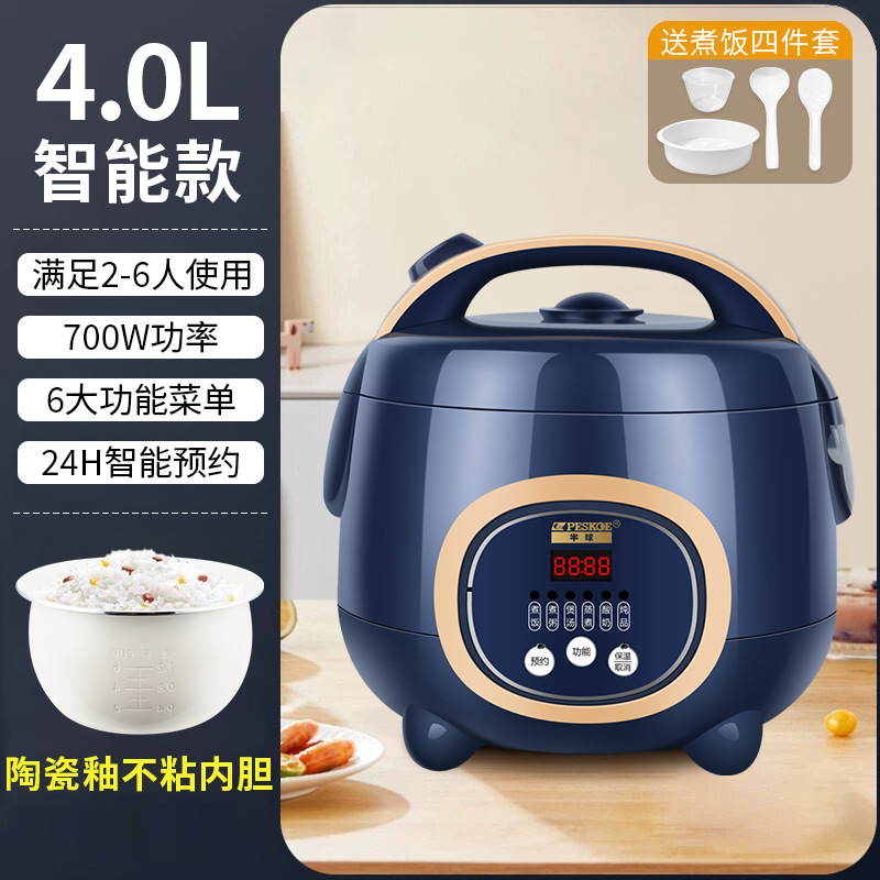 4L 스마트 모델 [두꺼운 세라믹 유약 + 찜통]