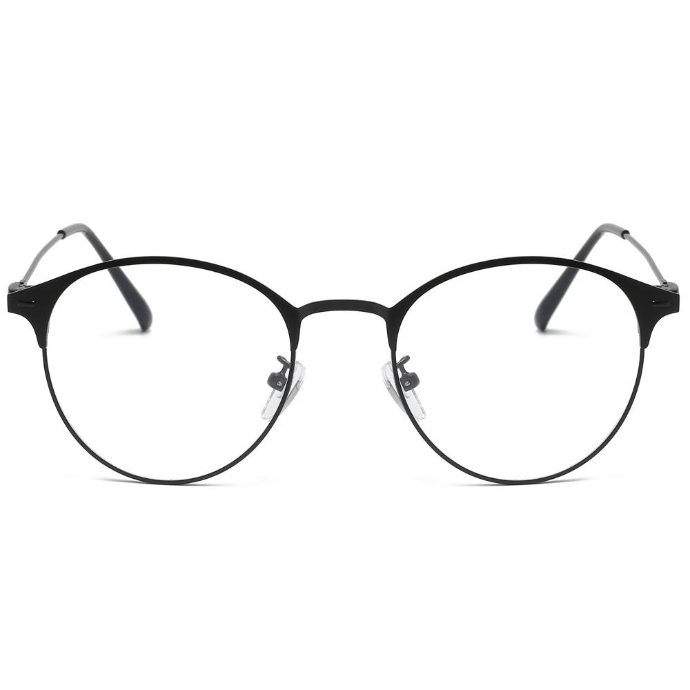 新款防蓝光变色眼镜复古潮流超轻金属眼镜男女通用素颜平光镜详情8