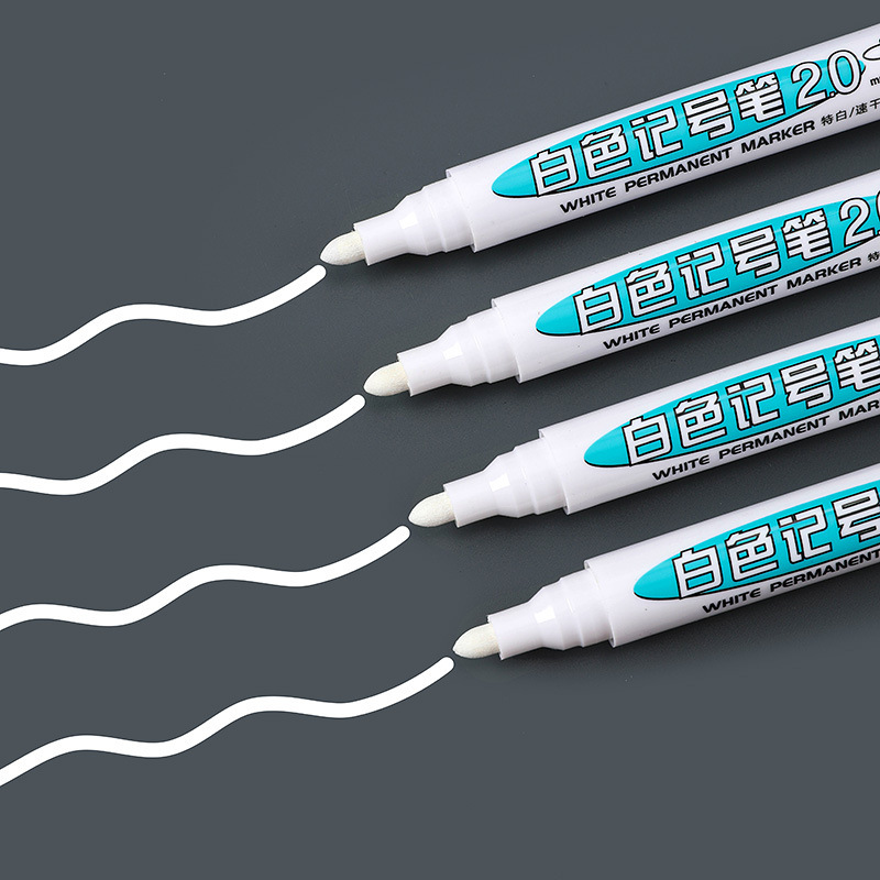 Guangna GN802 marcador blanco de 2mm de secado rápido impermeable pintura industrial pluma neumático pintura pluma marcado pluma