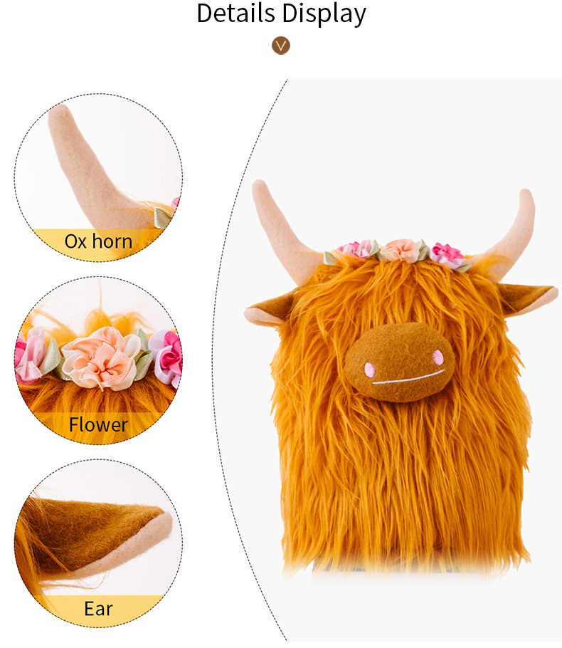 Cute Cattle Cloth Plush Family Gathering Ornaments display picture 2