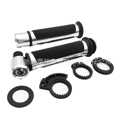 Off-Road Handlebar Rubber Grips: Motorcycle Handle Cover - cj-039-silver