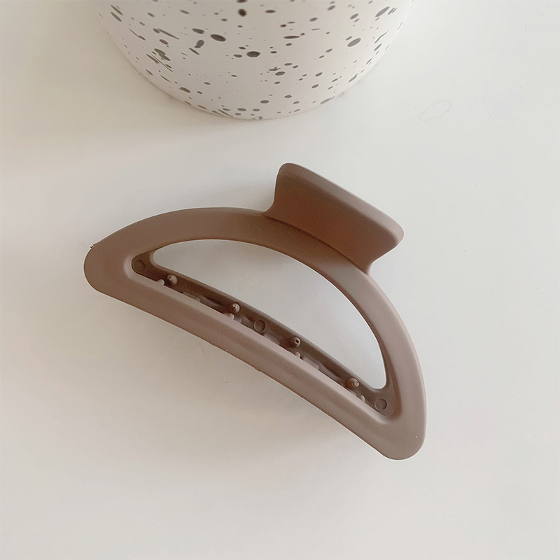 Pinza para el cabello de placa de color coreano ins Maillard, pinza para el cabello de color té con leche de otoño e invierno, pinza para el cabello grande de textura simple