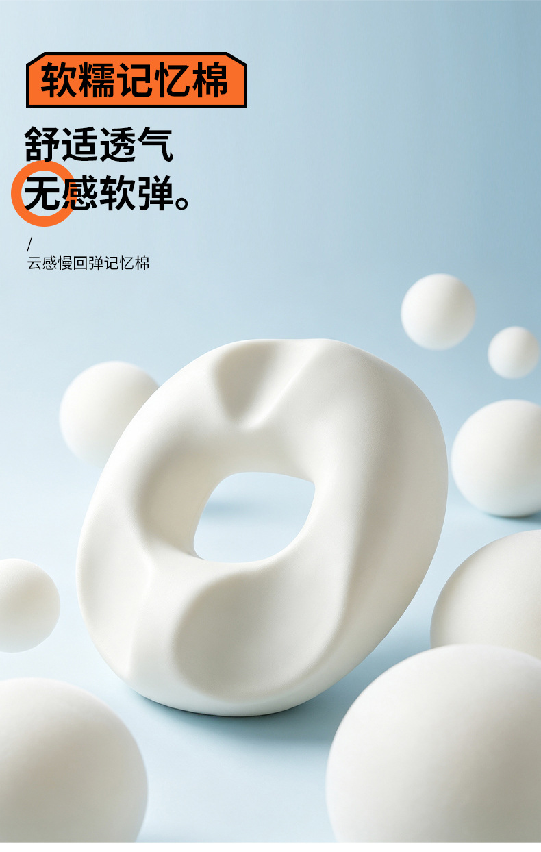 Lumbar support cushion for car, office lumbar support for long-term sitting, memory foam backrest cushion, butterfly wing lumbar support