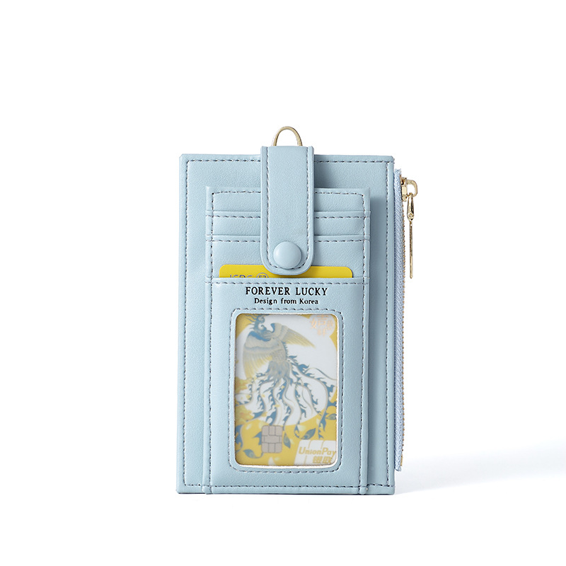 Tarjetero, Estuche para Tarjetas, Monedero para Colgar al Cuello de Color Sólido, Ranuras para Tarjetas de Gran Capacidad, Tarjetero Simple de Alta Gama para Mujer al por Mayor