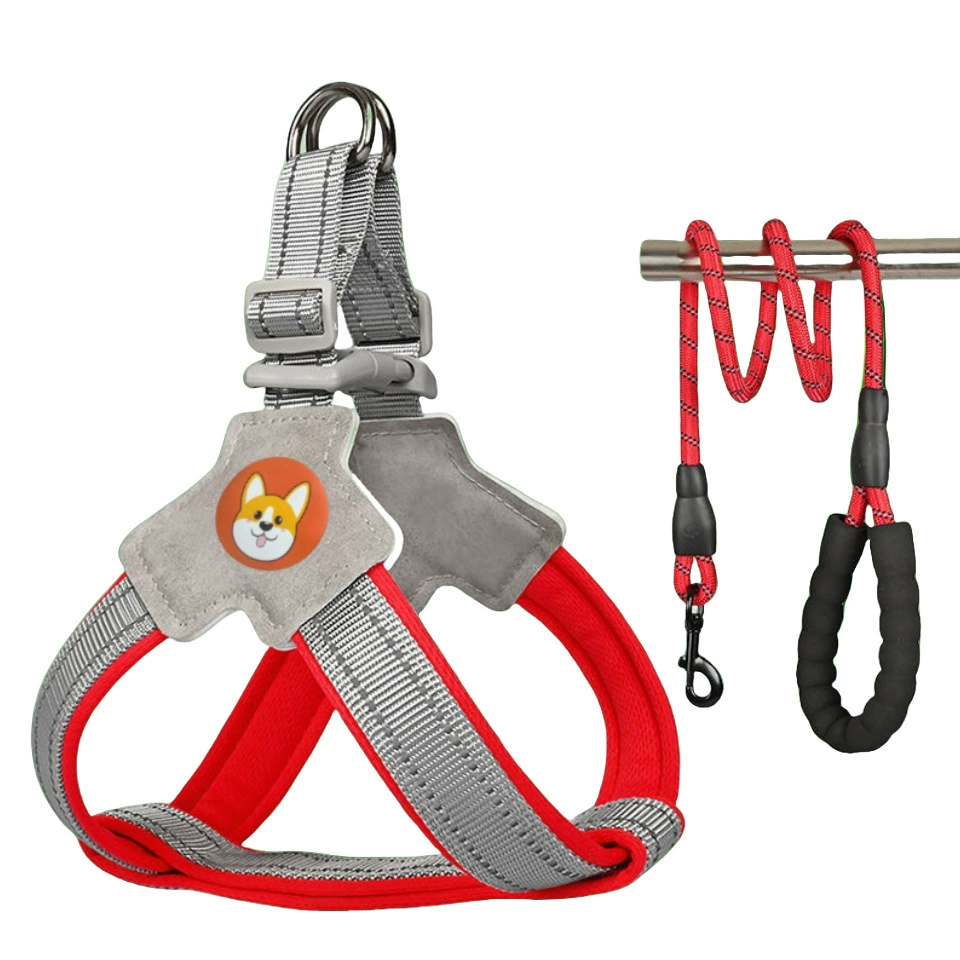 Новый поводок для собаки, жилет, стильный поводок для прогулок с домашним животным, ошейник для маленьких и средних собак Шиба-ину, французский бульдог, корги