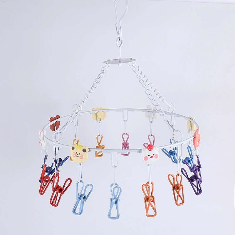 Сушилка для носков Rainbow Dopamine, многофункциональная сушилка для одежды с несколькими зажимами для балкона, для детского дома, ветрозащитная складная в помещении