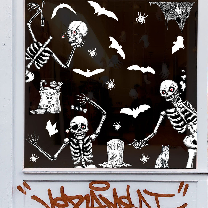 zsz1156 New Halloween Decorative Wall Stickers Skull Bat Spider Living Room Background Wall Creative Wall Stickers zsz1156 New Halloween Decorative Wall Stickers Skull Bat Spider Living Room Background Wall Creative Wall Stickers