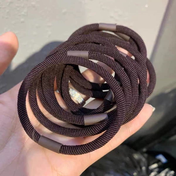 Dark brown twill thick hair rope